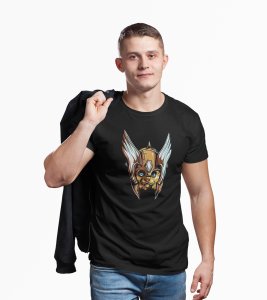 Viking cat -round crew neck cotton tshirts for men