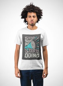 Stop talking - printed T-shirts - Men's stylish clothing - Cool tees for boys