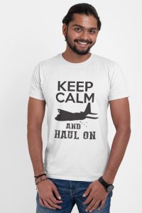 Keep calm and houl on - printed T-shirts - Men's stylish clothing - Cool tees for boys