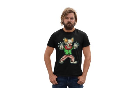 Clown -printed round crew neck youth-oriented cotton tshirts for men