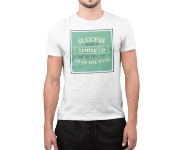 Getting up - White - printed T-shirts - Men's stylish clothing - Cool tees for boys