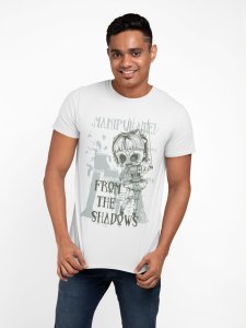 From the shadows - White - printed T-shirts - Men's stylish clothing - Cool tees for boys