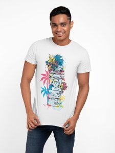 Skull - illusion - White - printed T-shirts - Men's stylish clothing - Cool tees for boys