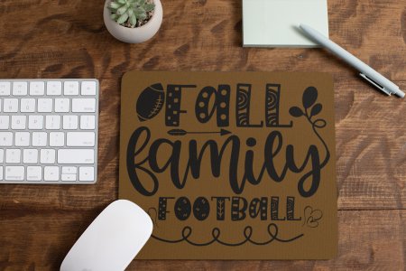 Fall Family Football - Halloween Theme Mousepad