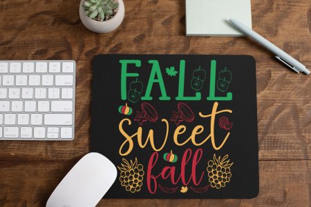 Fall Sweet Fall(BG Yellow,Green, Red )- Halloween Theme Mousepad