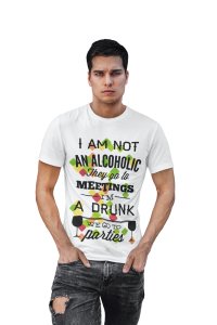 Im drunk printed White T-shirts - Men's stylish clothing - Cool tees for boys