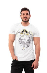 Pirate - White - printed T-shirts -Abstract Funny thoughtful creative illustrations - Men's stylish clothing - Cool tees for boys