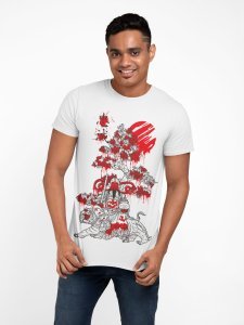 Chinese god - White - printed T-shirts - Men's stylish clothing - Cool tees for boys