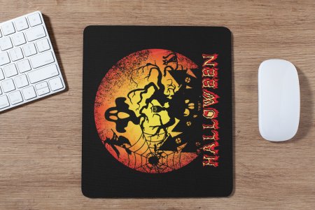 Halloween-Witch entry -Haunted Houses-Ghost-Halloween Theme Mousepad