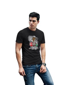 Cool Chocolate -round crew neck cotton tshirts for men