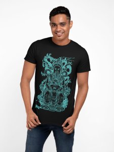 Chinese god - spropsarity - Black - printed T-shirts - Men's stylish clothing - Cool tees for boys