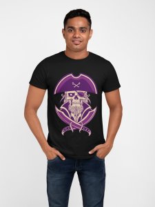 Scary colourful Illustration - Black printed T-shirts - Men's stylish clothing - Cool tees for boysscary