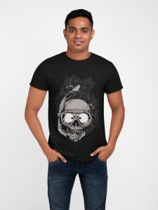 Skull - colourfull - Black - printed T-shirts - Men's stylish clothing - Cool tees for boys