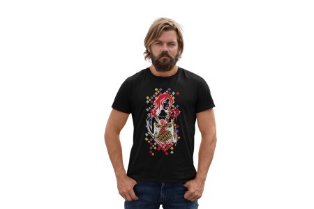 Colourful Illustration - Black - printed T-shirts - Men's stylish clothing - Cool tees for boys