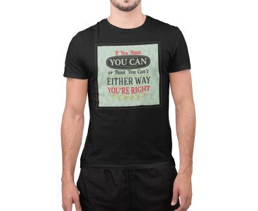 Either way you're right - Black - printed T-shirts - Men's stylish clothing - Cool tees for boys