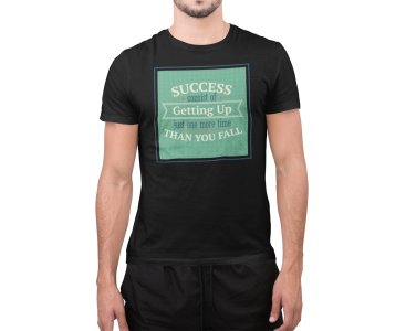 Getting up - Black - printed T-shirts - Men's stylish clothing - Cool tees for boys
