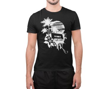 Abstract Musical night - Black - printed T-shirts - Men's stylish clothing - Cool tees for boys