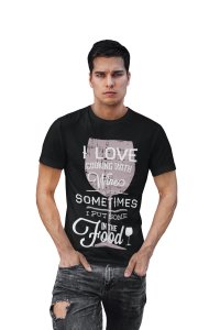 I love cooking with wine printed White T-shirts - Men's stylish clothing - Cool tees for boys