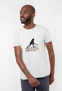 Born to play hockey - White - Printed - Sports cool Men's T-shirt