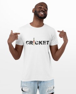 Cricket - White - Printed - Sports cool Men's T-shirt