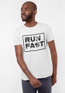 Run Fast - White - Printed - Sports cool Men's T-shirt