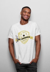 Football - White - Printed - Sports cool Men's T-shirt