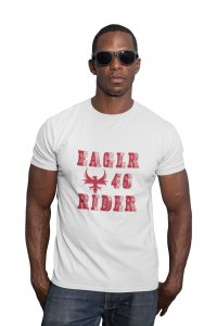 Eagle 46 Rider - White - Printed - Sports cool Men's T-shirt