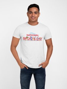 National Sports day - White - Printed - Sports cool Men's T-shirt