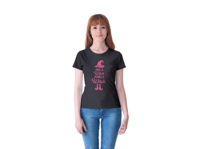 Once a witch - Printed Tees for Women's- designed for Halloween