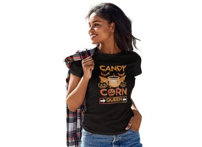 Candy corn - Printed Tees for Women's -designed for Halloween