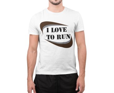 I love to Run - White - Printed - Sports cool Men's T-shirt