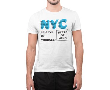 NYC -White - Printed - Sports cool Men's T-shirt