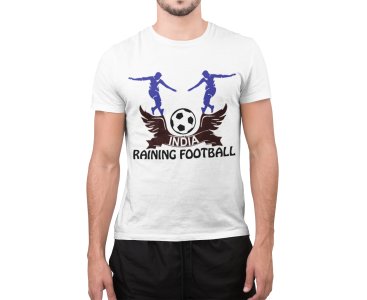 India raining Football -White - Printed - Sports cool Men's T-shirt