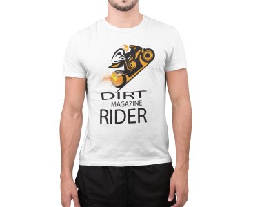 Dirt Magzine rider -White - Printed - Sports cool Men's T-shirt