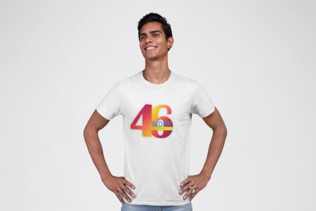 46 Rider - White - Printed - Sports cool Men's T-shirt