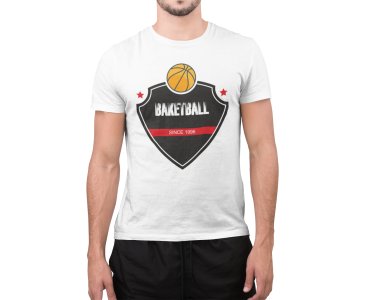 Basketball - Illustration - White - Printed - Sports cool Men's T-shirt