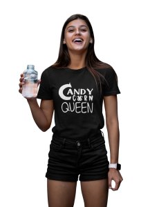 Candy corn queen, Joker - Printed Tees for Women's -designed for Halloween