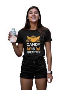 Candy in Spector, pumpkin - Printed Tees for Women's -designed for Halloween