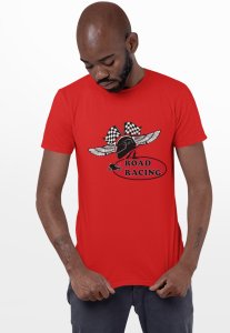 Road Racing - Red - Printed - Sports cool Men's T-shirt