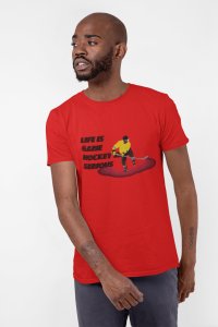 Life is game hockey serious - Red - Printed - Sports cool Men's T-shirt
