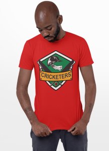 Cricketers - Red - Printed - Sports cool Men's T-shirt