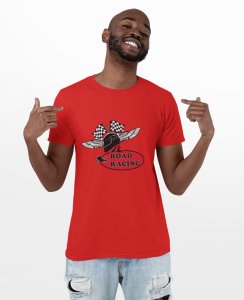 Road racing - Red - Printed - Sports cool Men's T-shirt