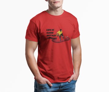 Hockey Serious - Red - Printed - Sports cool Men's T-shirt