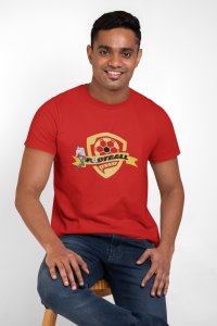 Football - Red - Printed - Sports cool Men's T-shirt
