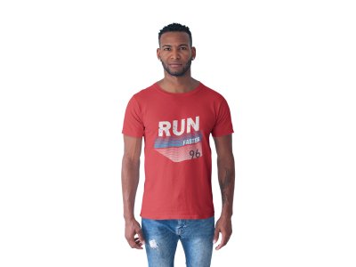 Run Faster 96 - Red - Printed - Sports cool Men's T-shirt