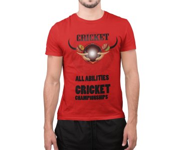 All Abilities Cricket Championship -Red - Printed - Sports cool Men's T-shirt