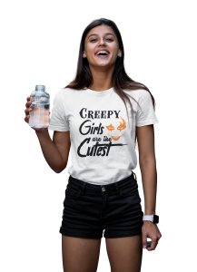Creepy girls - Printed Tees for Women's -designed for Halloween