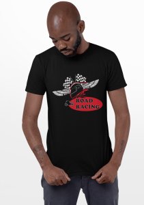 Road Racing - Black - Printed - Sports cool Men's T-shirt