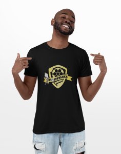 Football - Black - Printed - Sports cool Men's T-shirt