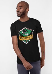 Cricketers - Black - Printed - Sports cool Men's T-shirt